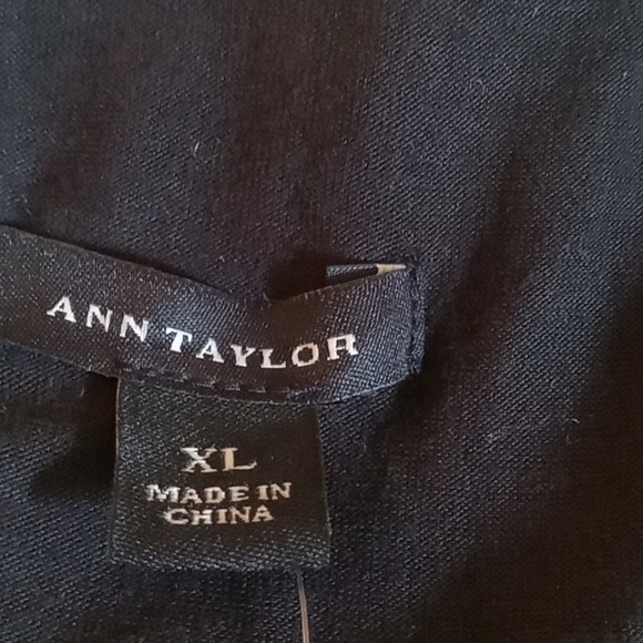 Ann Taylor NWT black top with exposed gold zipper in back. 2 layer sleeveless. - Picture 4 of 10